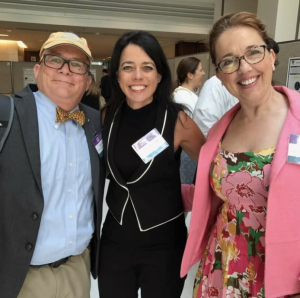 H. Eric Hartman, Kristin Schneider Smedley, and Beth Foss pose together at a rare disease advocacy event.